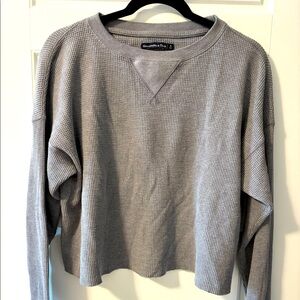 Abercrombie Waffle Knit Long Sleeve Top